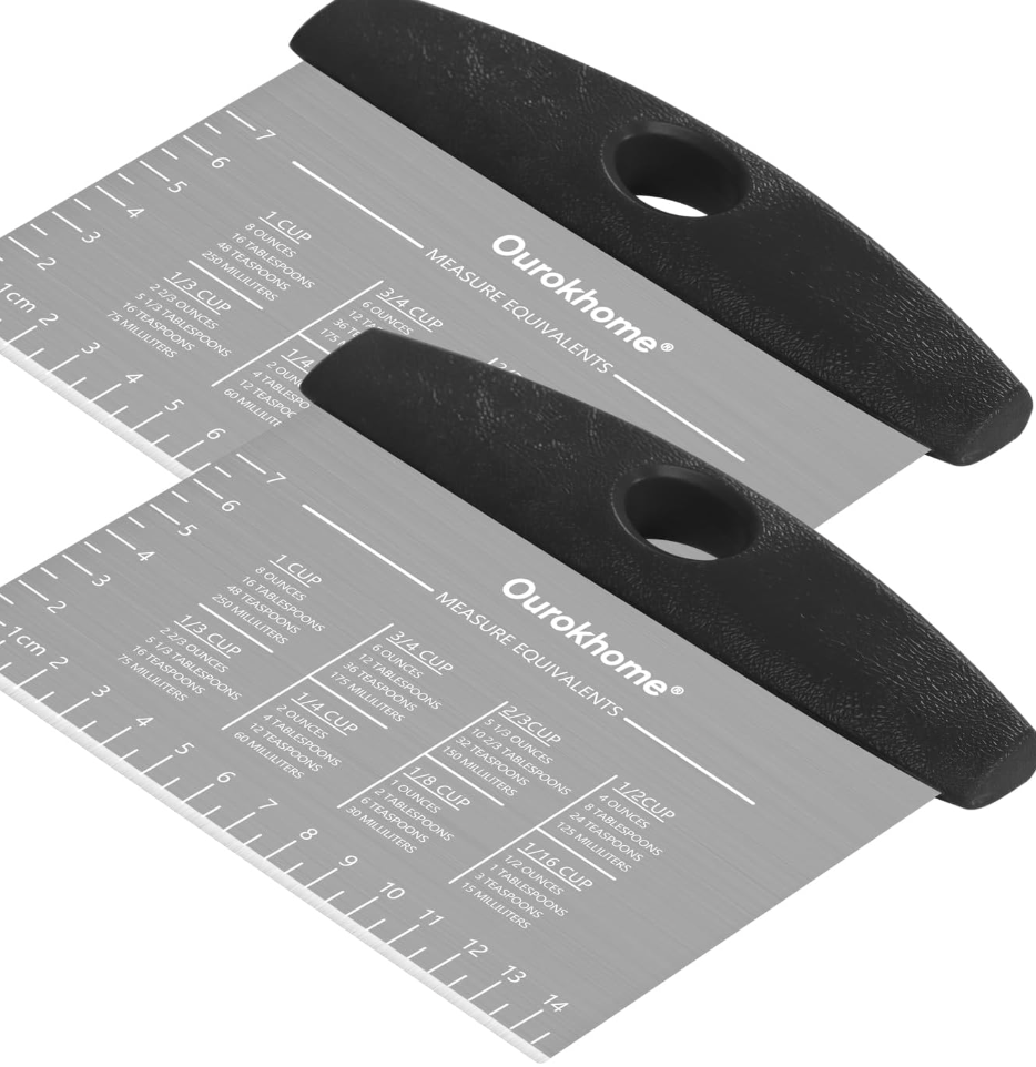 Ourokhome Dough Pastry Bench Cutter Scraper