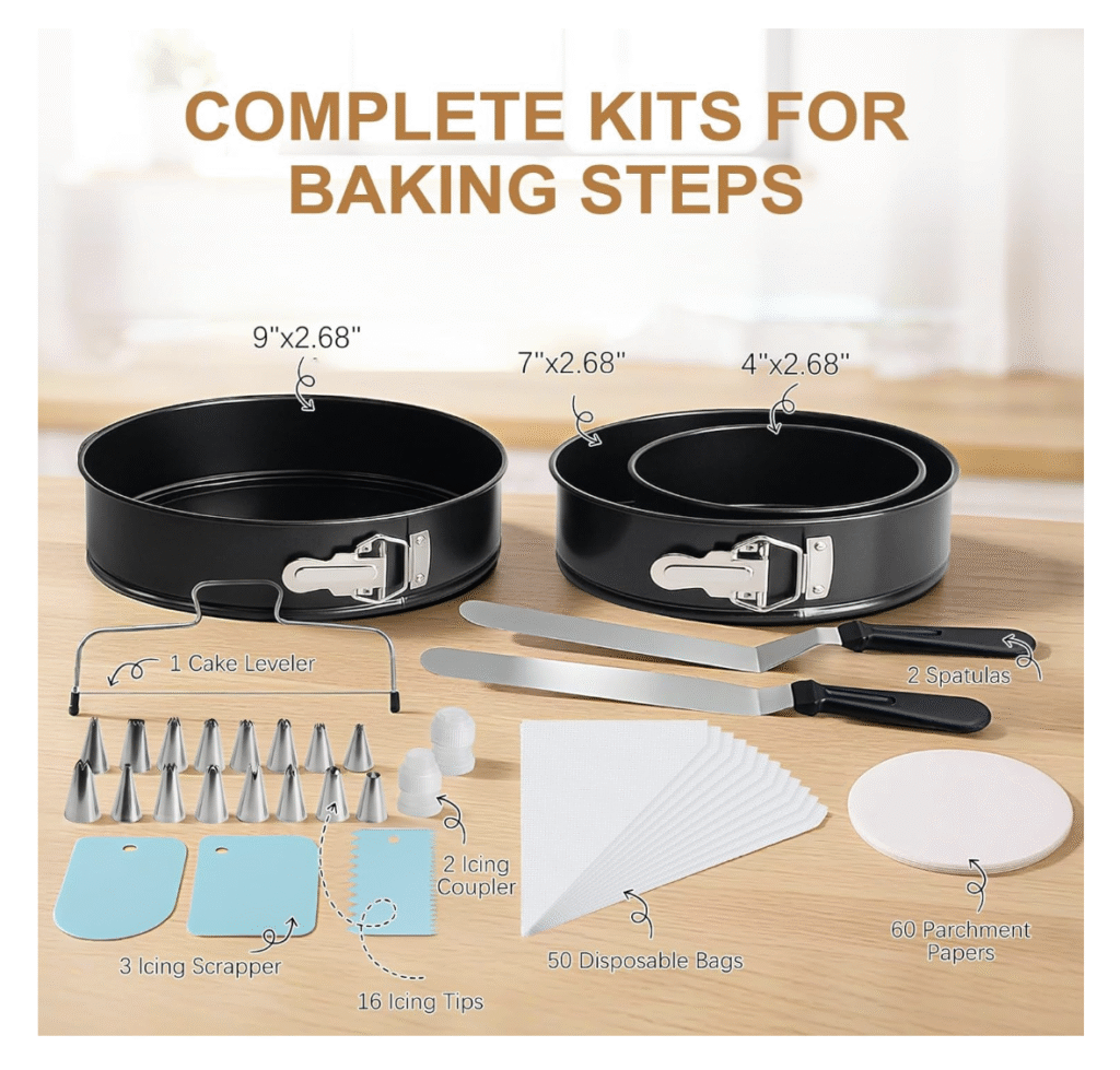 WERTIOO 138pcs Springform Cake Pan Sets