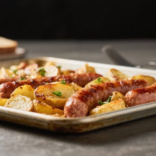 Simple Sheet Pan Sausage and Potato Dinner