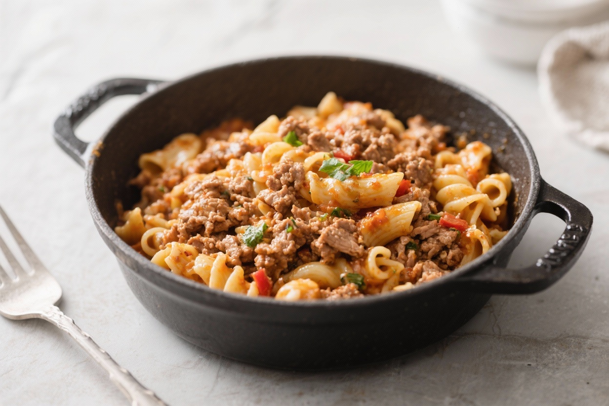 30 Minute One Pot Pasta with Ground Turkey