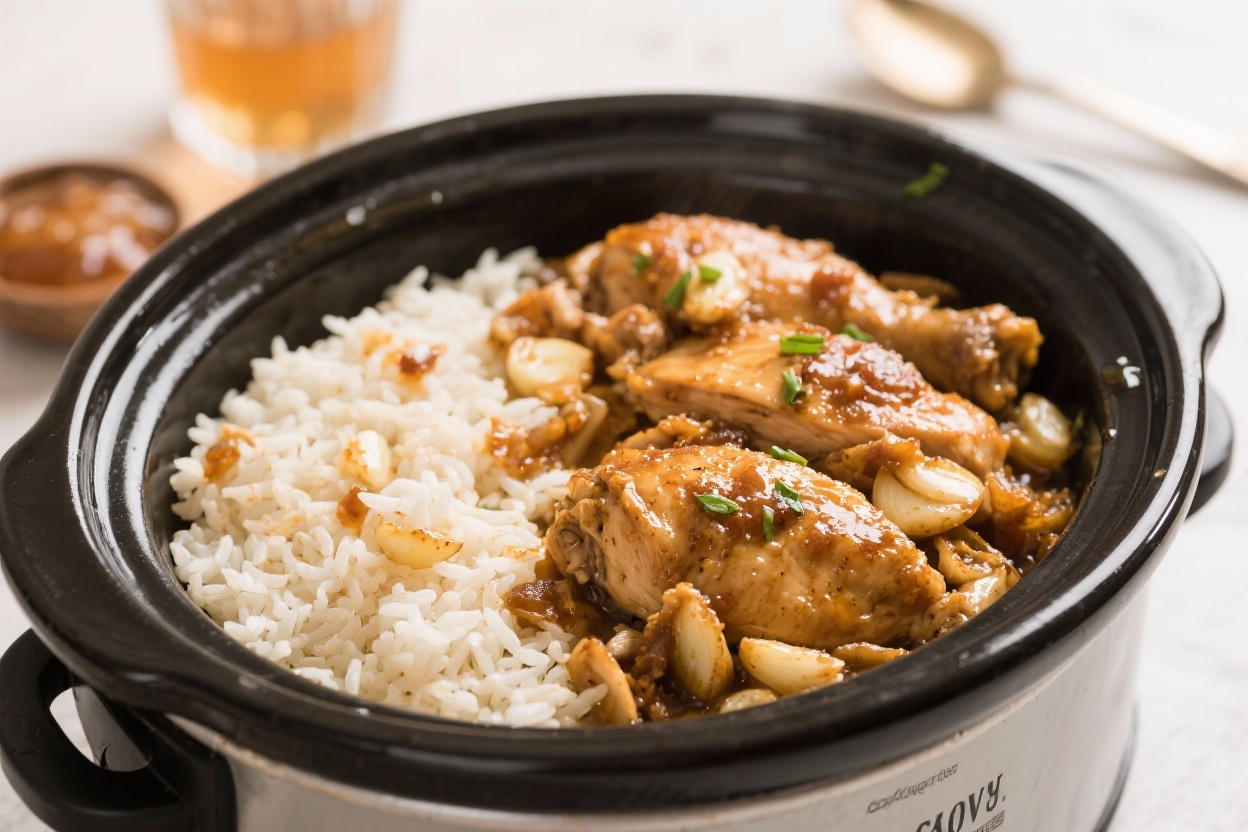 bowl of Slow Cooker Honey
