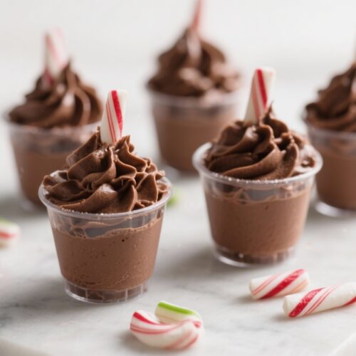 Chocolate Peppermint Mousse Cups