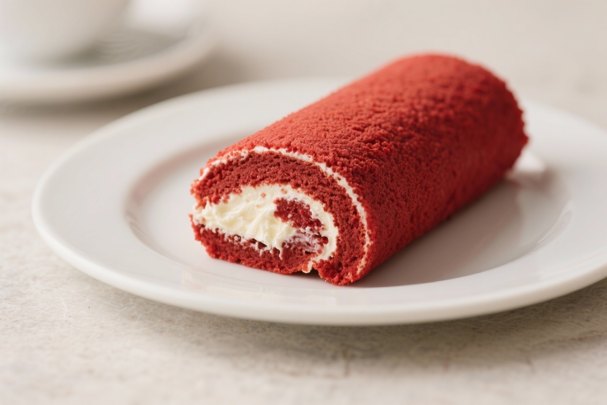 The Best Red Velvet Cake Roll with Cream Cheese Filling