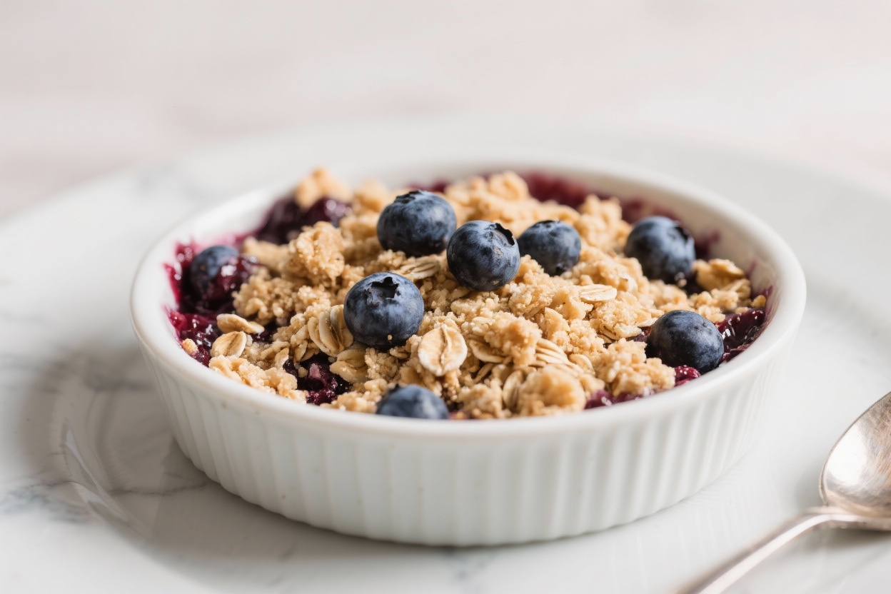 Blueberry Oat Crumble Easy Dessert